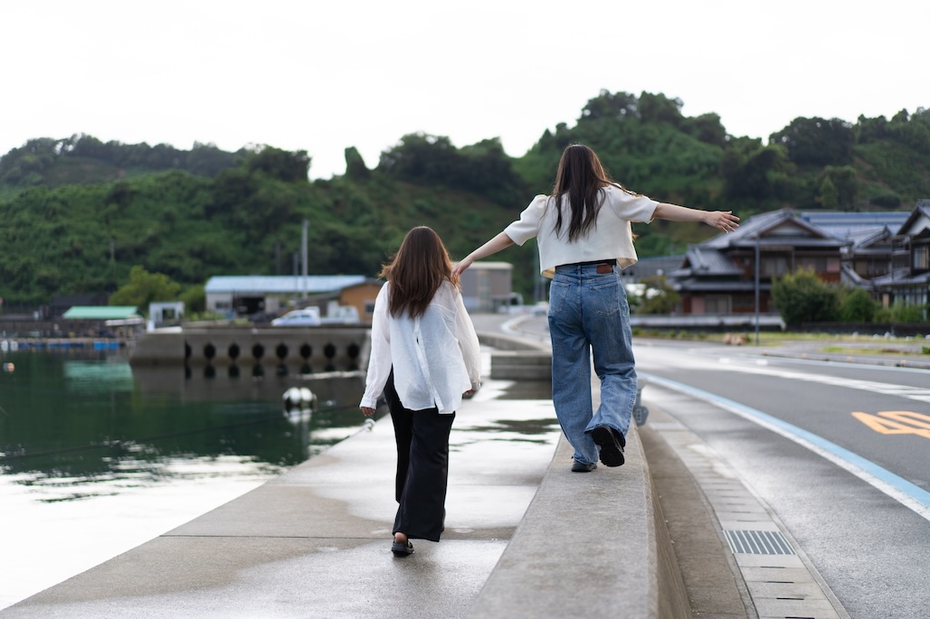 海岸でお散歩